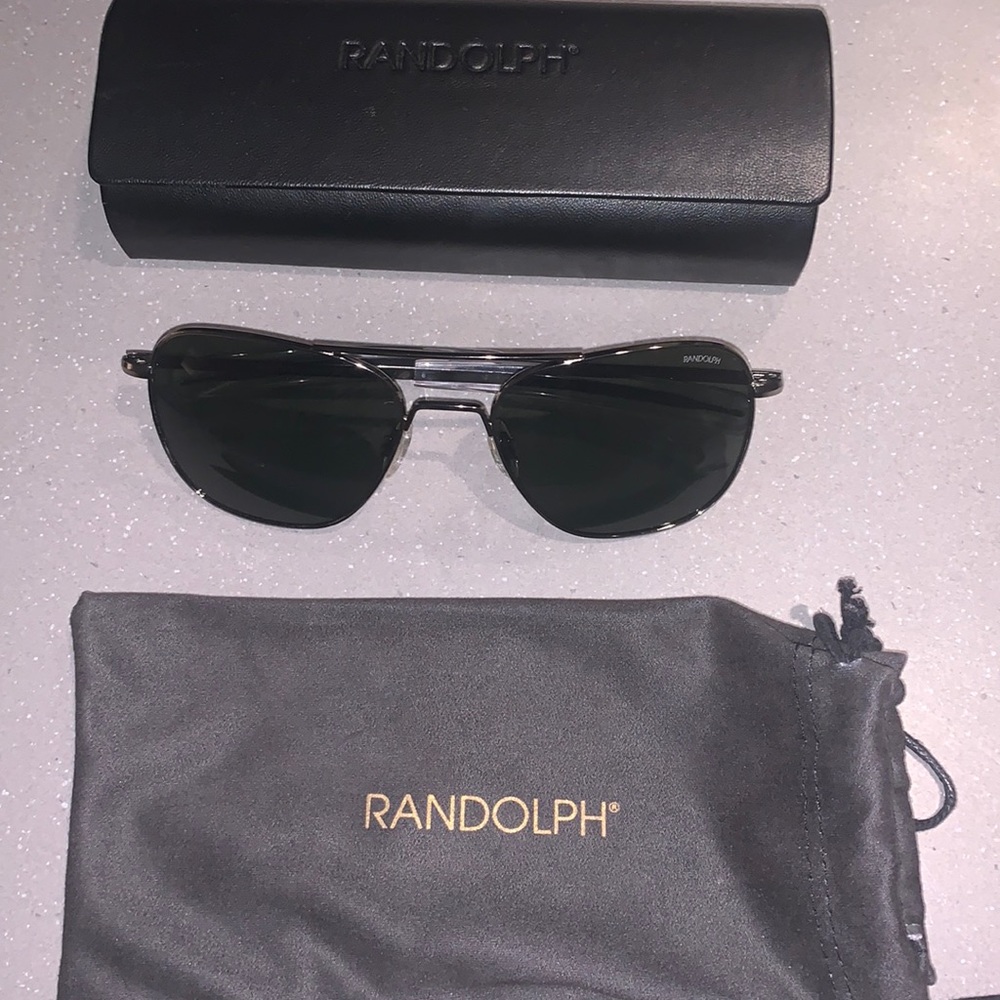 Randolph Gunmetal Polarized Aviators